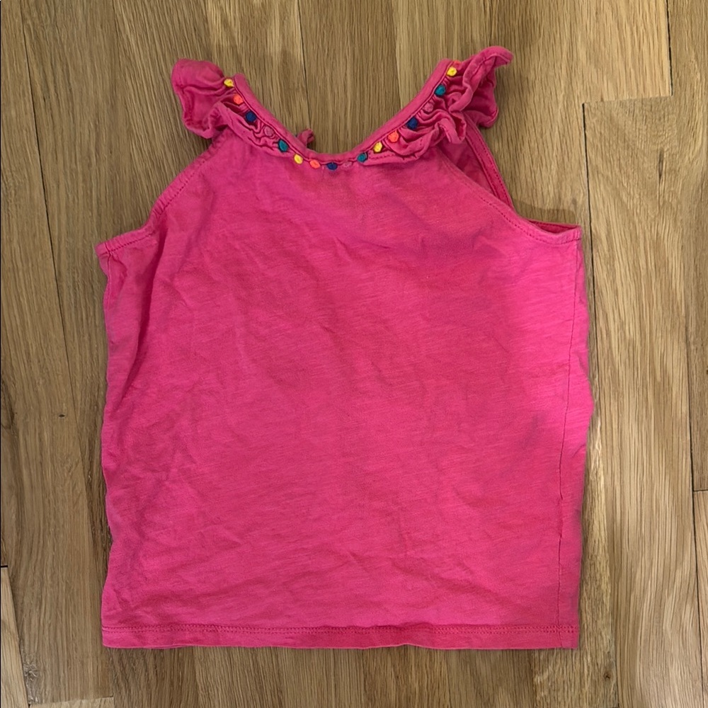 Mini Boden Pink Ruffle Top